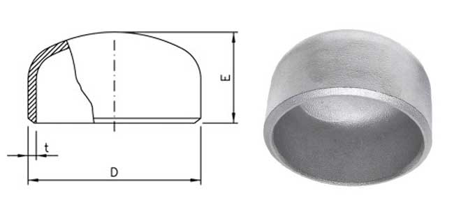 asme-b-16-9-cap-dimensions
